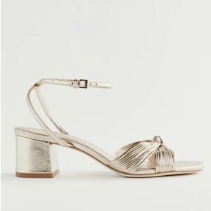Reformation brand Emily Mignon Gold Metallic Leather